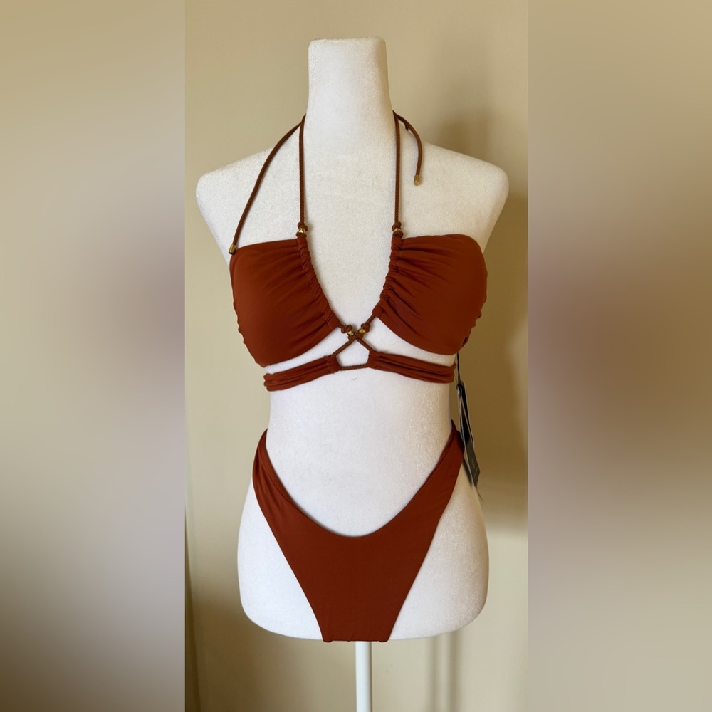 NWT Vix Paul Hermanny Gi top and Giulia bottom. Sz: M, color: Brick